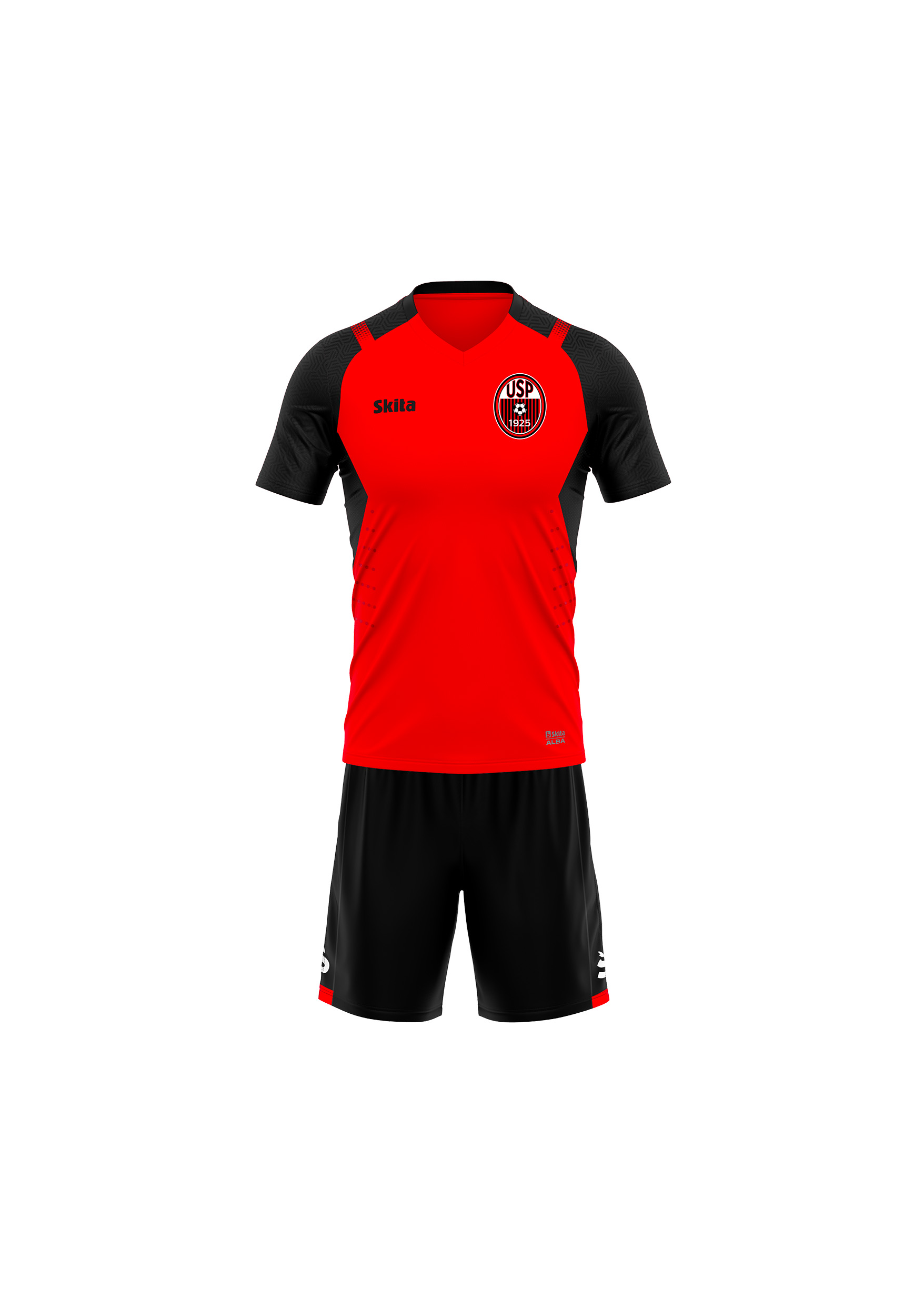 Maillot short ALBA  rouge/noir (US PECQ)